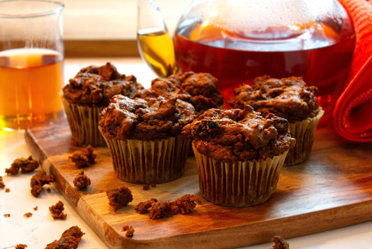 Muffins entièrement végétaliens sans gluten à la citrouille épicée et noix de Grenoble