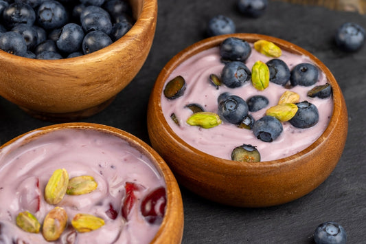 Crème collation aux petits fruits et noix de cajou🍓🍒🫐