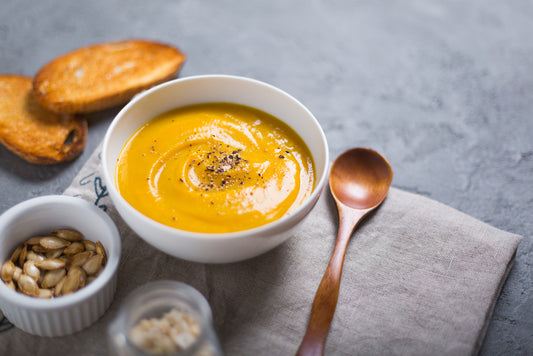 Crème repas à la courge et lentilles