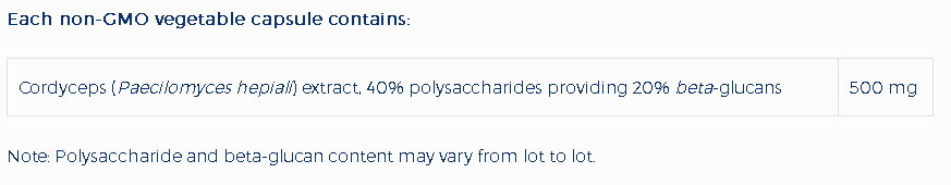 Cordyceps SAP - Supplément de Cordyceps Sinensis