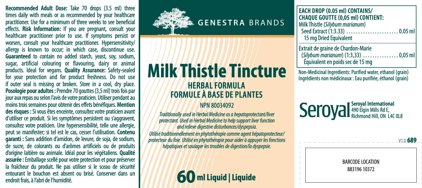 Milk Thistle Tincture – Support Hépatique et Digestif