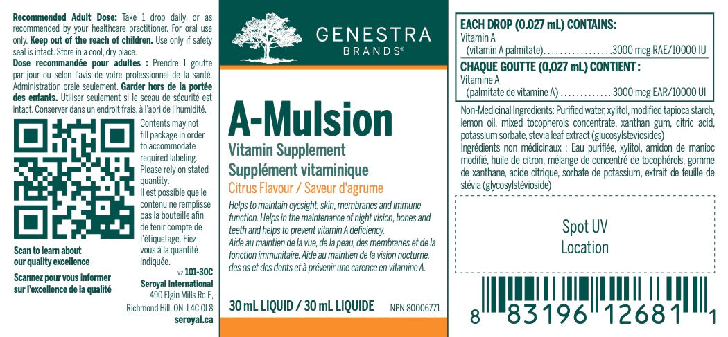 A-Mulsion : Vitamine A Liquide pour une Bonne Santé