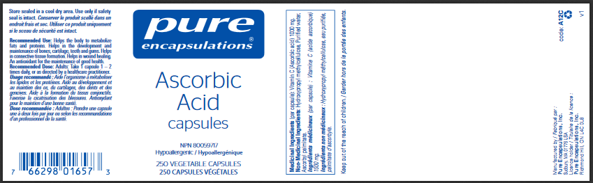 Ascorbic Acid capsules - Renforcement Antioxydant