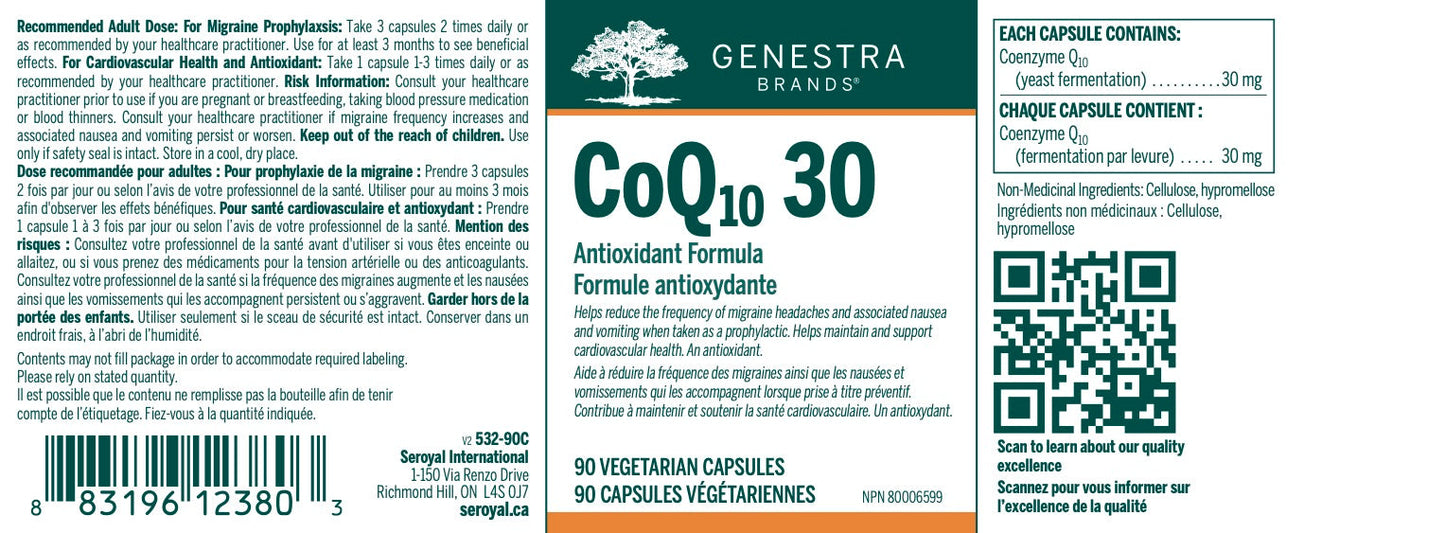 CoQ10 30 – Support Antioxydant et Cardiaque