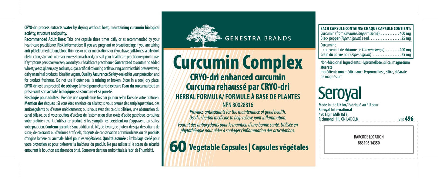 Curcumin Complex – Puissance Antioxydante avec CRYO-dri