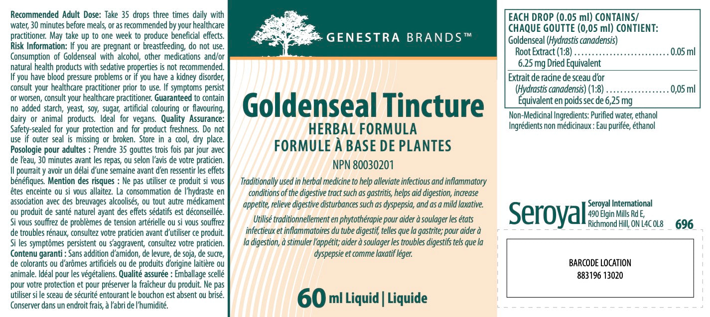 Goldenseal Tincture – Support Digestif Naturel