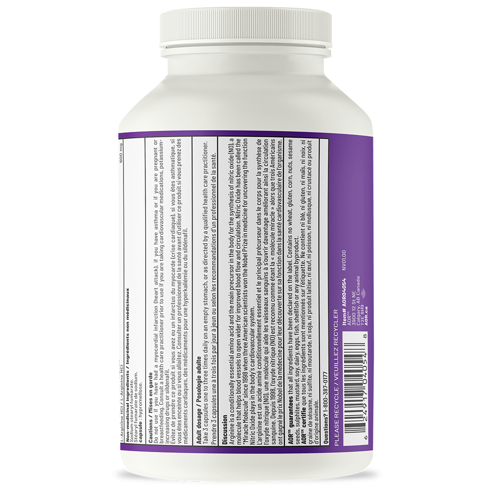 Arginine pour une Santé Cardiovasculaire Optimale