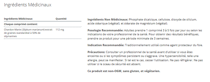 Milk Thistle Extract (Silymarin) - Protection traditionnelle pour le foie