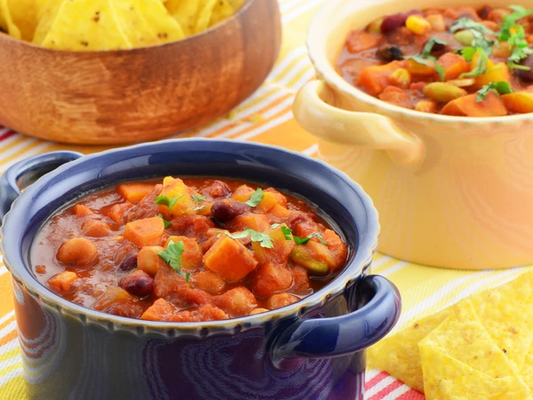 Notre chili d'été aux pêches et légumes