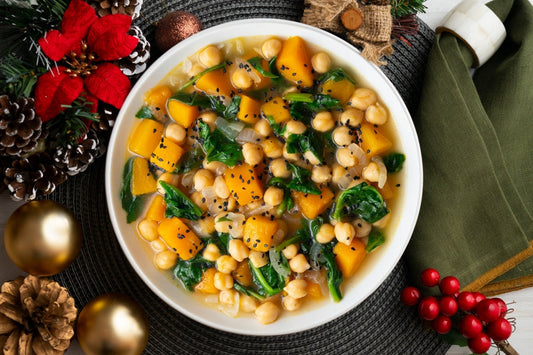 Mijoté de pois chiches à la courge et aux épinards 😋