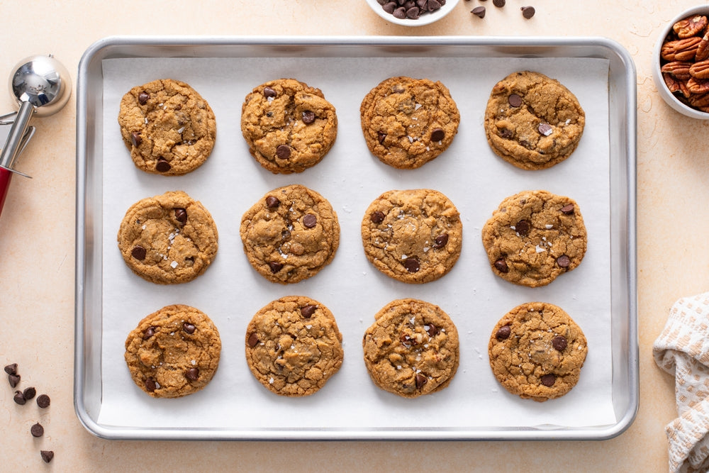 Biscuits végétaliens, sans gluten, au chocolat et aux noix😋