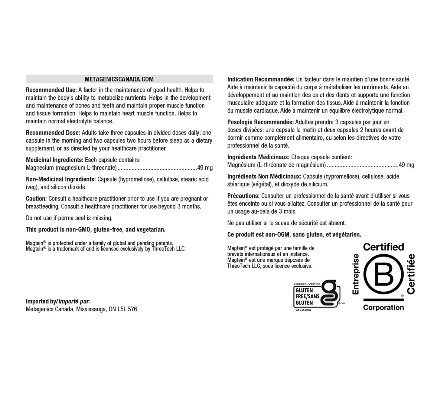 Magnesium L-Threonate (Anciennement Mag L-Threonate) - Santé Optimale