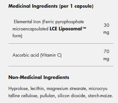 Ferosom Forte LCE - Supplément de Fer Liposomal pour une Absorption Optimale