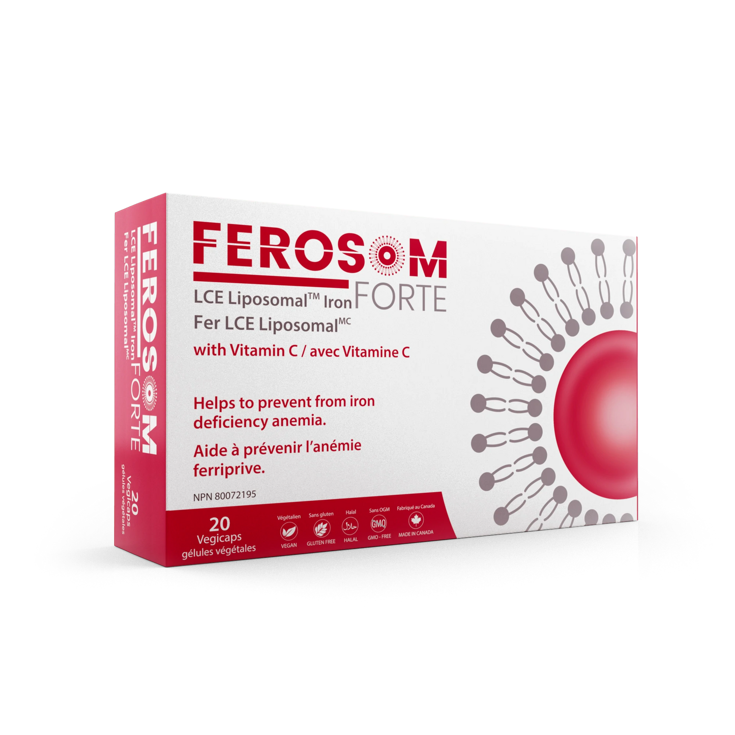 Ferosom Forte LCE - Supplément de Fer Liposomal pour une Absorption Optimale