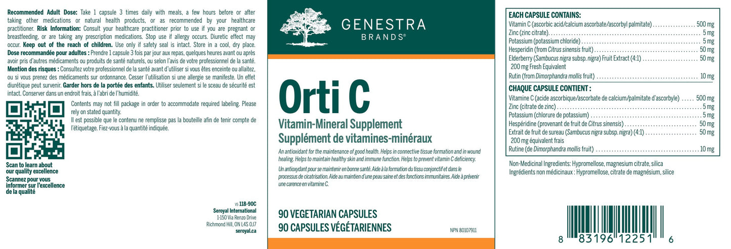 Orti C – Formulation Complète de Vitamine C