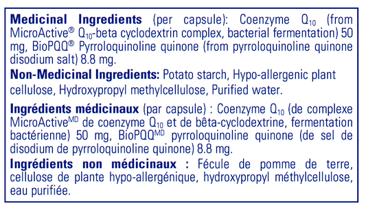 SR-CoQ10 with PQQ - Soutien Cardiovasculaire et Antioxydant