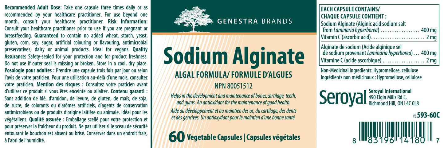 Sodium Alginate - Métabolisme des Graisses et Protéines