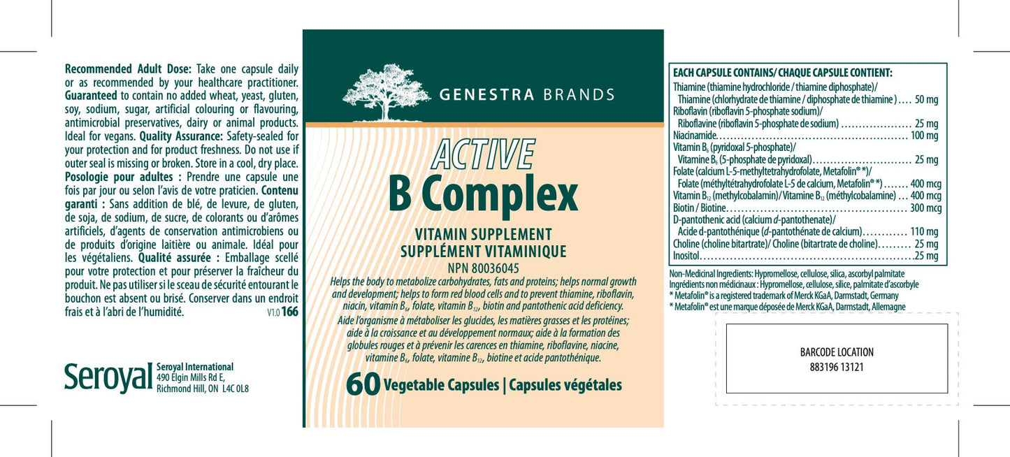 Active B6 Pyridoxal : Vitamine B6 Essentielle sous Forme de P5P