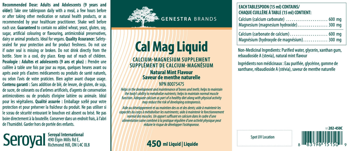 Cal Mag Liquid : Pour la Santé Osseuse