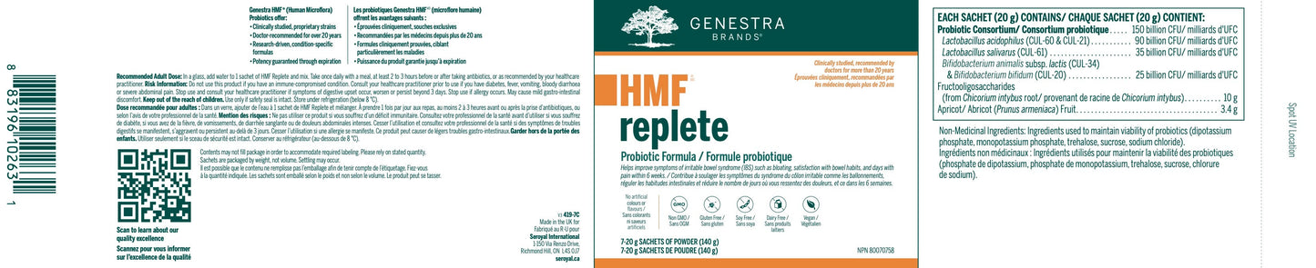 HMF Replete – Support Probiotique