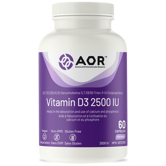 Vitamin D3 2500 UI - La lumière du soleil dans une capsule
