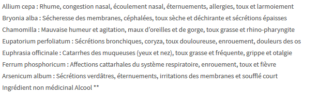 Petit Nez - Symptômes du Rhume