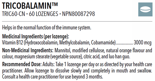 Tricobalamin - Soutien essentiel en vitamine B12 pour une santé optimale